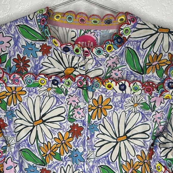 NWT Celia B Oliver MIDI Dress in Embroidered Floral Crayon XL - Picture 4 of 16